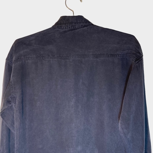 Zara Basic Denim Z1975 Embroidered Dress Sequin XS ButtonDown Collared Oversized - Picture 12 of 16